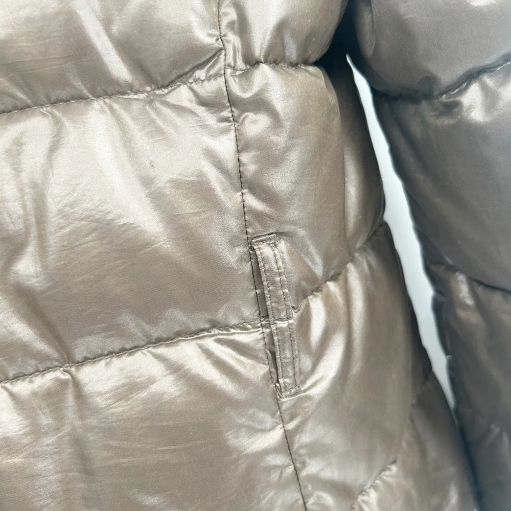 Uniqlo Women Bronze‎ Brown Quilted Down Collection Puffer Winter Coat Jacket M